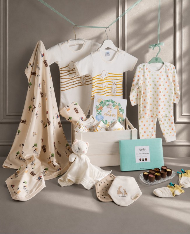 Tiny Toes And Cuddles Gift Basket